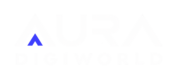 aura digiworld white logo